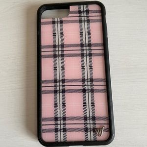 wildflower pink, white, & black iphone 7/8+ case💗